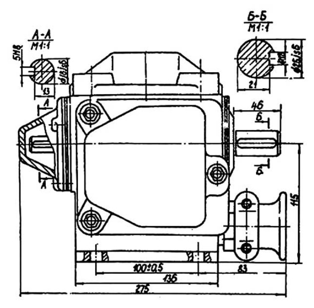 Схема габаритных и присоединительных размеров реле РМН-7011