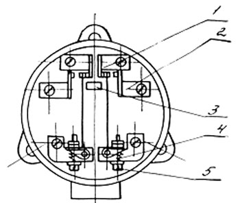 Рис.1. Схема контактной части реле скорости РКС-М УХЛ4